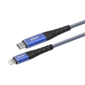 CABLE 1.2M NYLON MFI LIGHTNING TO TYPE-C XPOWER -0