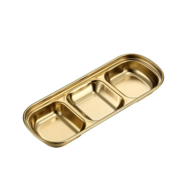 Stainless Steel Small Square Korean Style Plate - Image 2