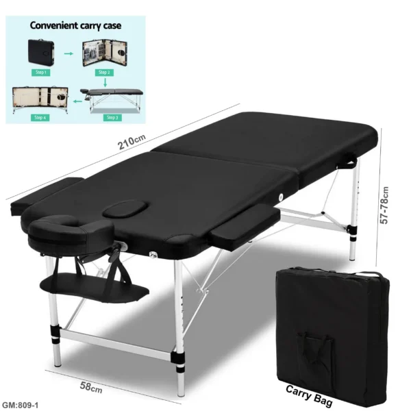 Comfortable Folding Aluminum Massage Bed “809-1” - Image 2