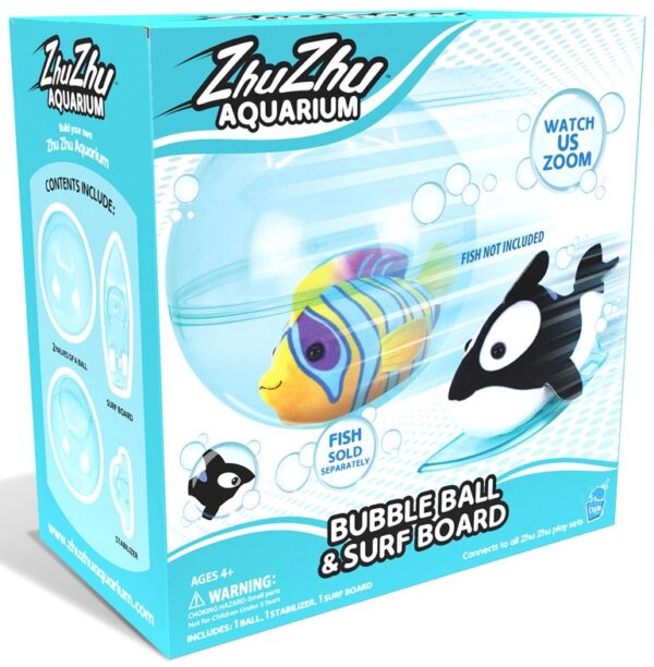 Zhu Zhu Aquarium - كرة الفقاعات ولوح ركوب الأمواج