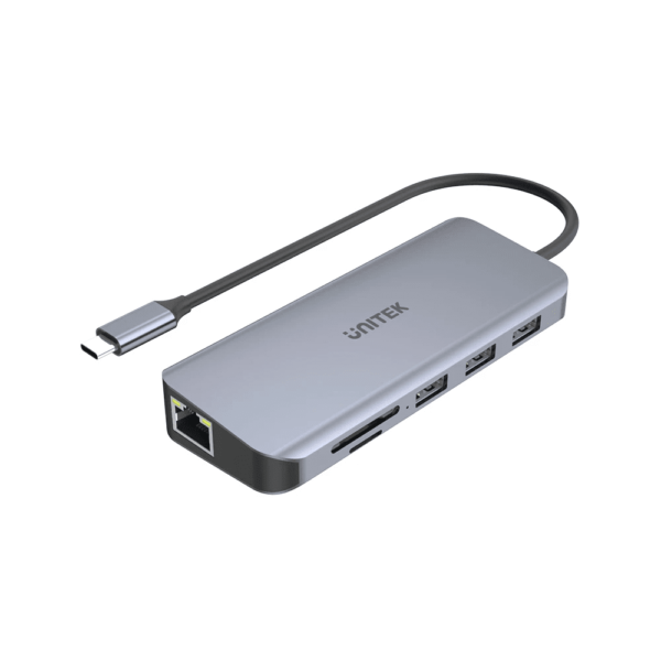Unitek Adapter 9 in 1 Type-C USB 3.1 Hub 3*USB 3.0+ HDMI+VGA+RJ45+Card Reader+PD 100W
