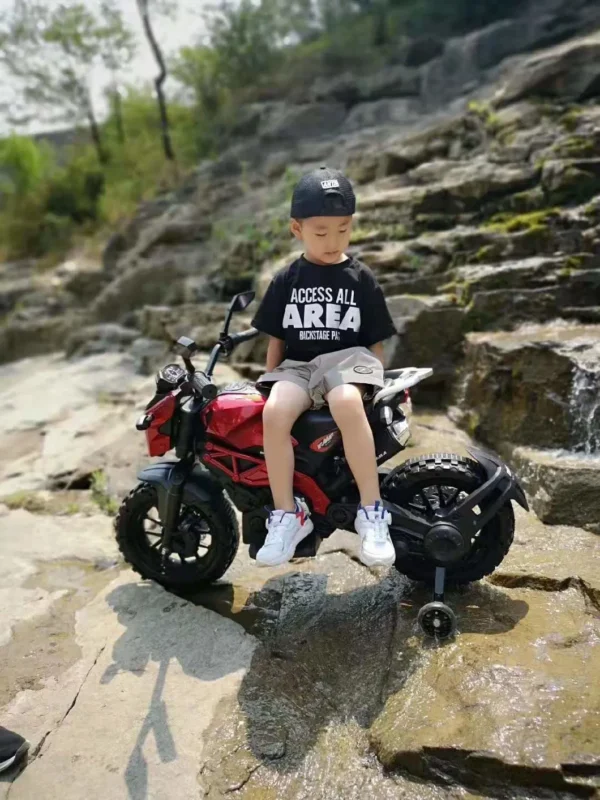 ⁦Kids Electric Bike – Red DLS-01⁩ - الصورة ⁦6⁩