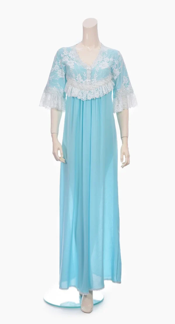Cotton Jalabia with buttons - Blue