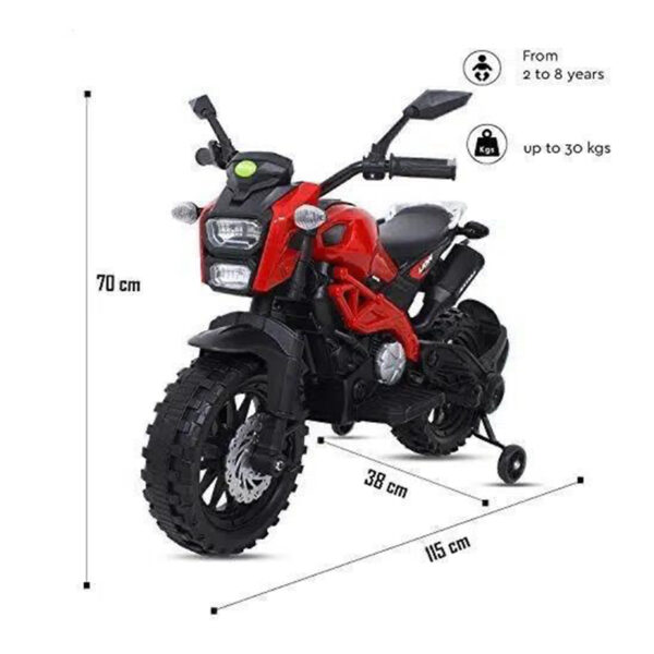 ⁦Kids Electric Bike – Red DLS-01⁩ - الصورة ⁦2⁩