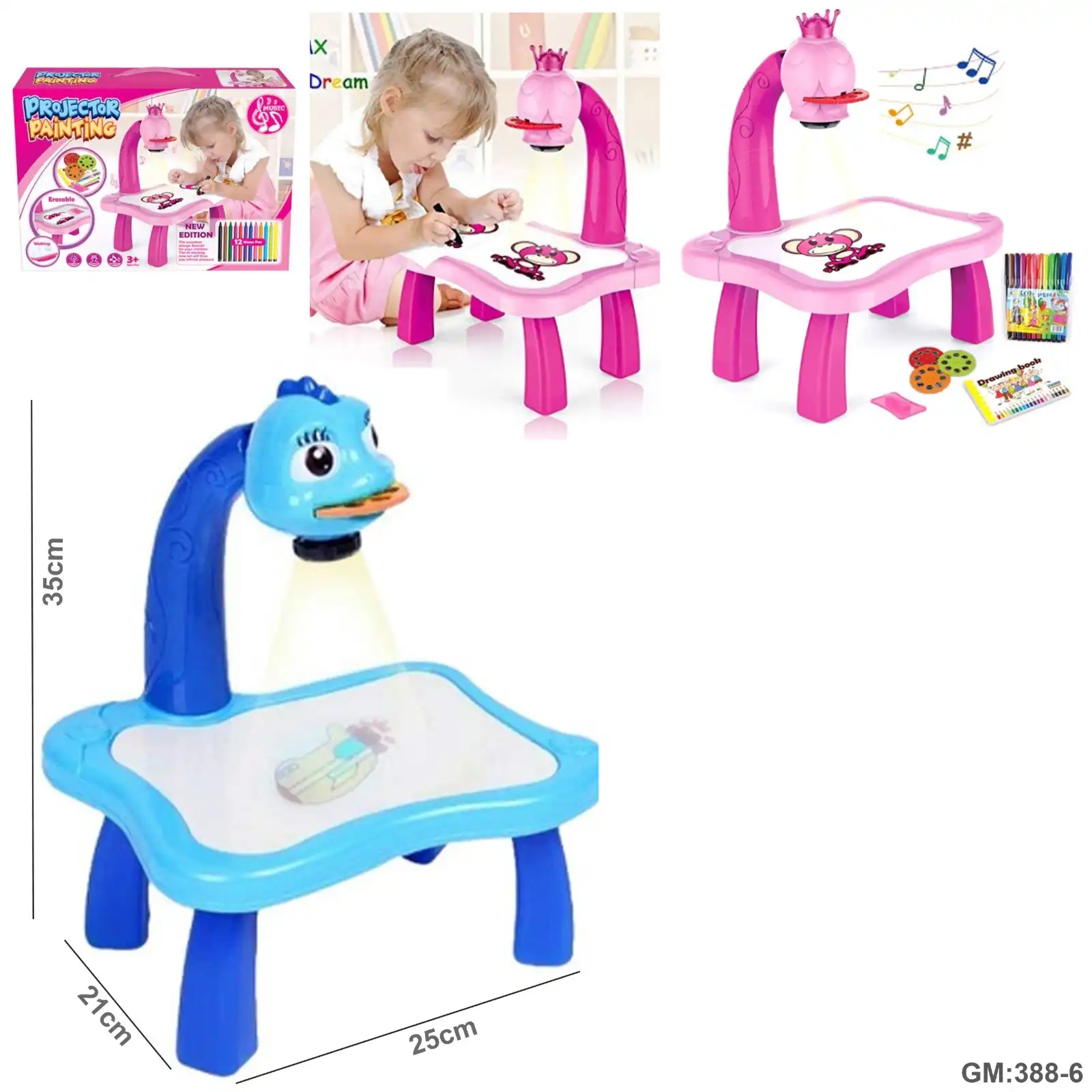 جهاز عرض الرسم مع الإضاءة “388-6”