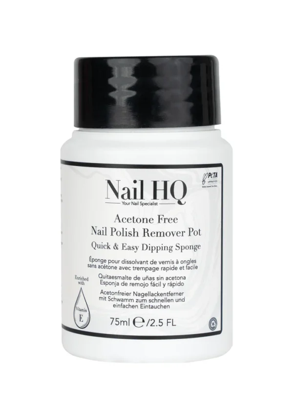 إسفنجة إزالة طلاء الأظافر الخالية من الأسيتون من Nail HQ - 75 مل